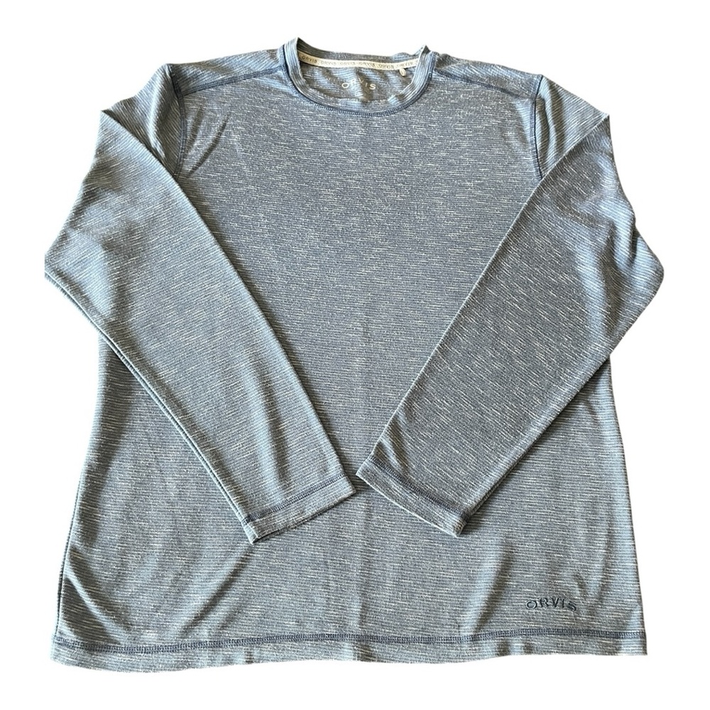 Orvis Men’s Heathered Blue Performance Tee - Size L